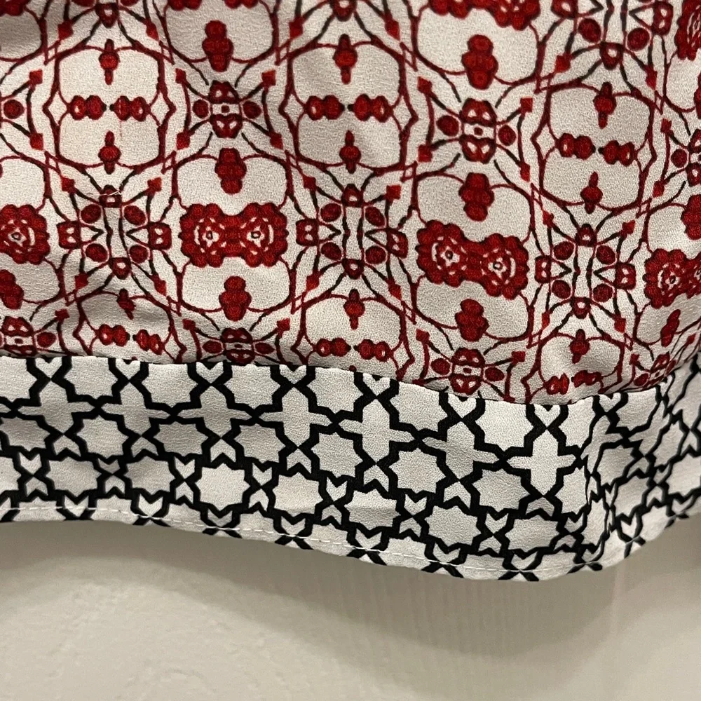 NYDJ Red Floral Print Boho Blouse - Picture 6 of 7